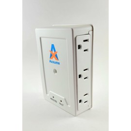 Axxume Surge Protector - in-Wall ETL Certified Surge Protector with 1080 Joules, 6-Side Outlets, Dual Set of 3-Prongs Design for Secure Fit, Center Screw Mount for Extra Stability, Fit Tight Spaces