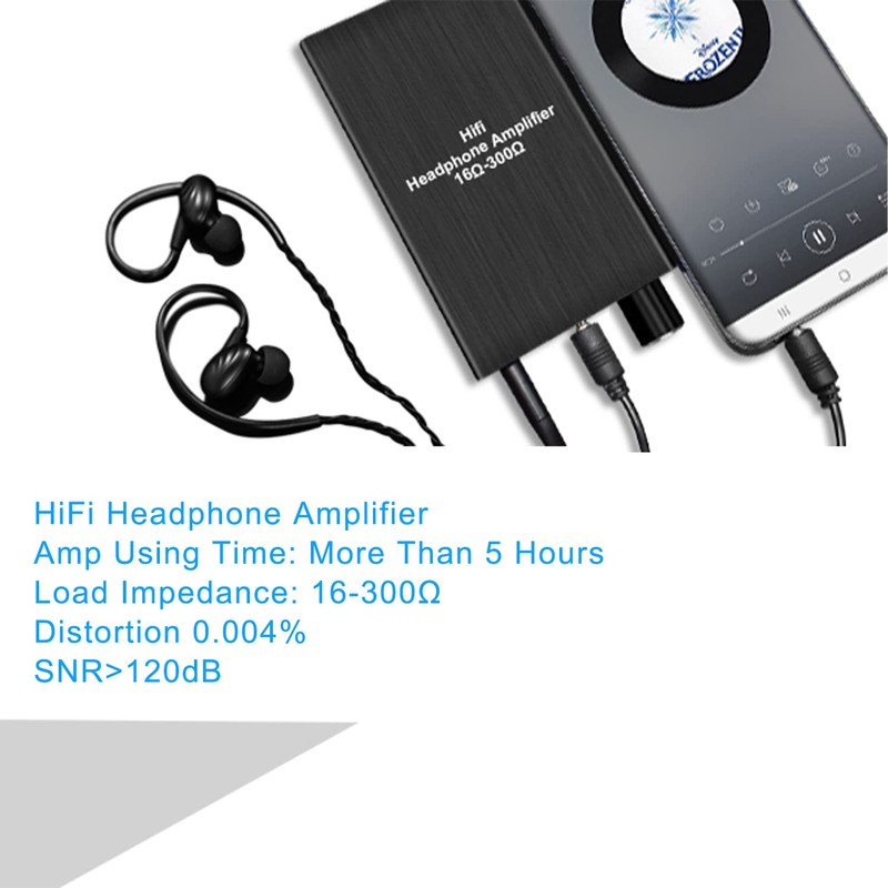 LVY Portable Headphone Amplifier 3.5mm Audio Rechargeable Two-Stage GAIN Switch