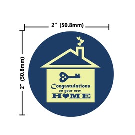 Top label Business Congrats New House Stickers,2 Inch Congratulations On Your New Home Greeting Stickers for Envelope Seals,240 Pcs Per Pack