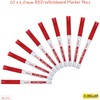 Dollar WBS-1.0 Dry Erase Whiteboard Marker Pens, RED, Medium Point