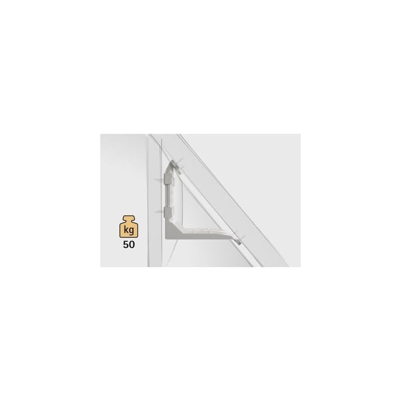 Hettich 9219926 Roof Sloping Adaptor 50 kg / Pair Plastic
