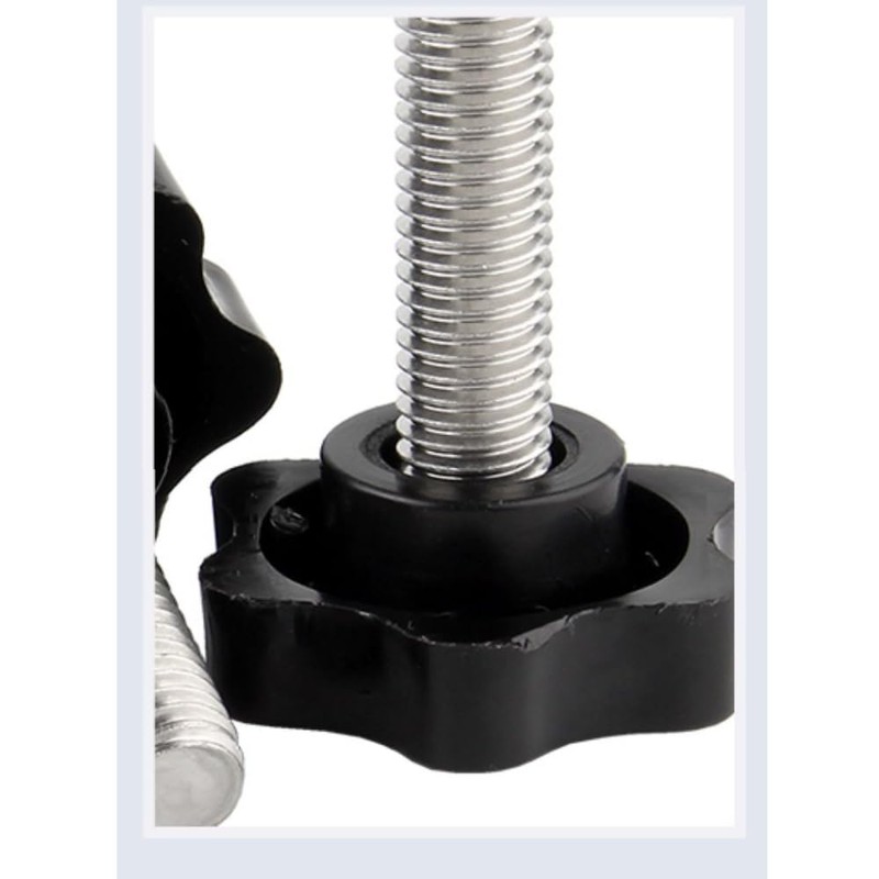 QIRUIRED 4Pcs M8 x 80mm Star Clamping Knob Grip Thumb