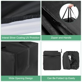 M METERXITY Outdoor Patio Cushion Storage Bags, 32" x 32" x 24" (L x W x H) Furniture Cushion Storage, Garden Furniture Cushion Carrying Bags for Storage Items [Black]