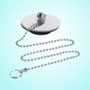 Bath Tub Stopper with Chain, Stainless Steel Panel Thickened Kitchen