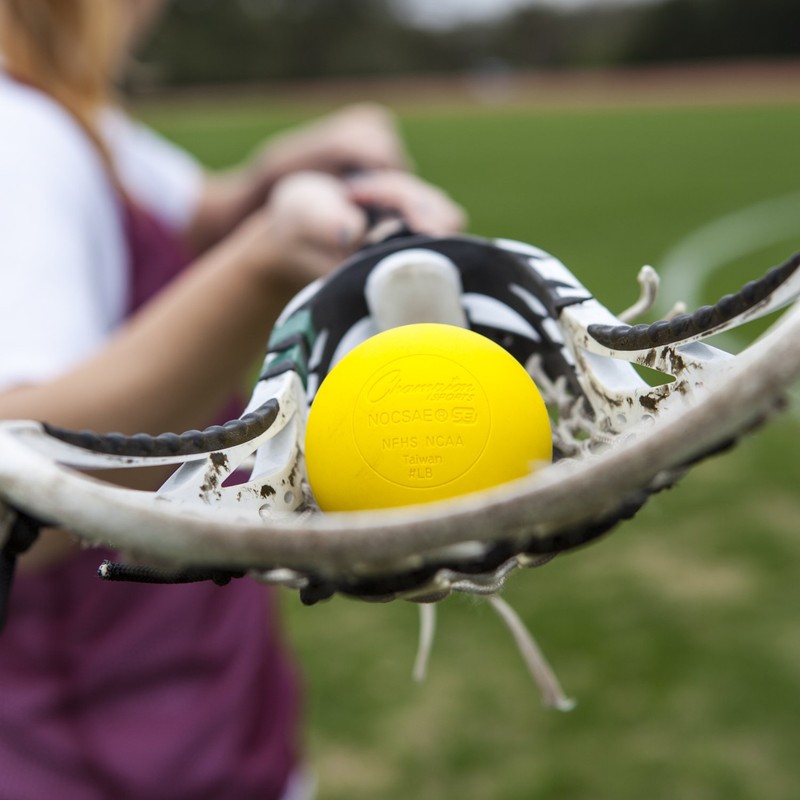 Champion Sports LBY6SET Nocsae Lacrosse Ball Set, Yellow