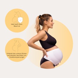 Carriwell Seamless Pregnancy Belly Band | Breathable, Stretchy Belly Band for Pregnancy | Lower Back Support | Relieves Back Pain & Muscle Tension, L