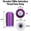 Threadart 120 Color Polyester Embroidery Machine Thread Set - Includes
