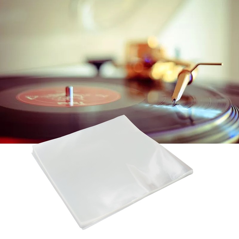 50Pcs Vinyl Record Sleeves OPP Plastic Resealable Non Adhesive Outer