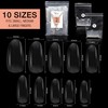 By Vixi 600 Long Oval Nails with Preparation File, 10