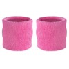 Premium Terry Cloth Cotton Wristband Pair - Color: Red