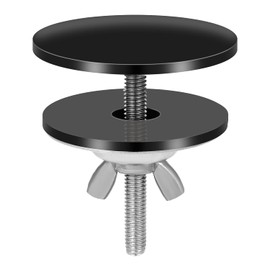 Sink Hole Cover Black, 2" Stainless Steel Kitchen Sink Hole Cap Faucet Hole Cover Leakproof Black Stopper Hole Cover for Sink Tap Hole Plug