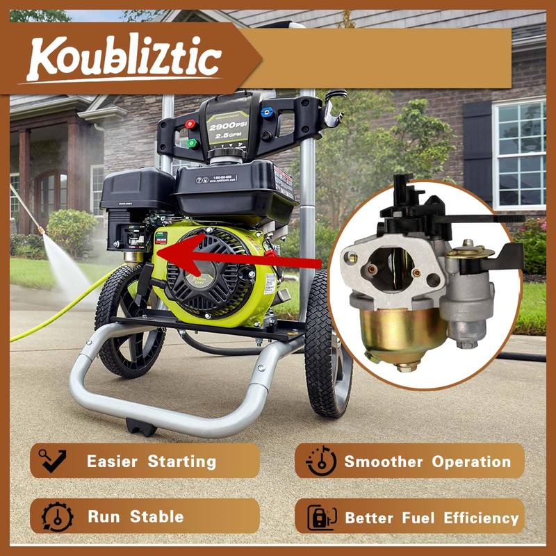 RY802925 Carburetor For Ryobi Pressure Washer Compatibility with RY80588A RY80588VNM