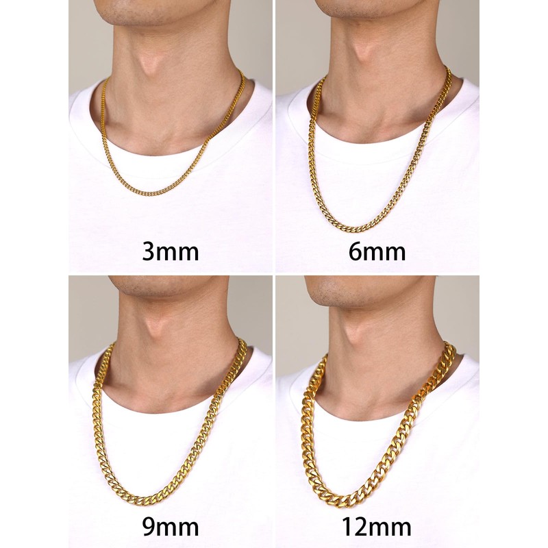 ChainsHouse Kihei Chain Necklace for Men, Silver, Surgical Stainless, Hypoallergenic,