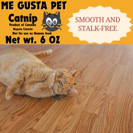 ME GUSTA PET Catnip Stalkless Dried Ground Premium Bulk 6 Ounce Bag Strong Cat Nip for Cats | Catnip Kitty Safe | All-Natural Cat Nip | Finely Ground Without Stalks or Stems | Catnip Bag (6 Ounce)