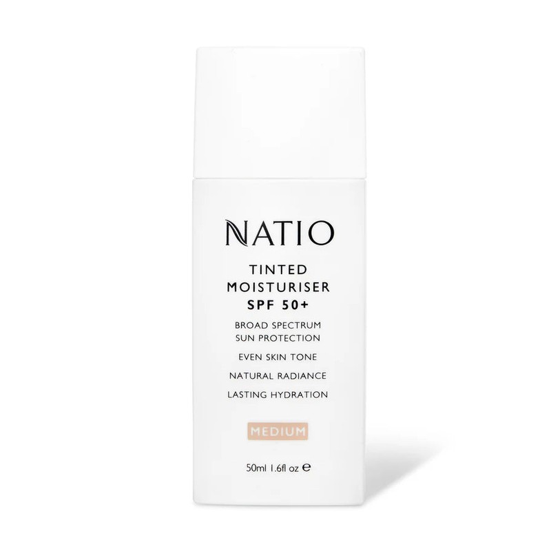 Natio SPF50+ Tinted Moisturiser 50ml, Tan