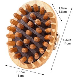 Wooden Meridian Massage Brush Air Cushion Meridian Comb, 1Pc Oil Spa-Air Cushion Meridian Massage Brush, Soothing Spa Airs Cushions with Wooden Essential Oils