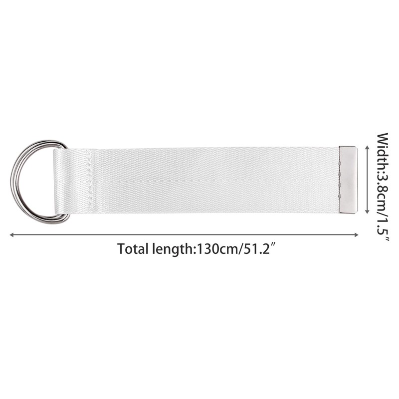 Elerevyo Ladies' Double D-Ring Buckle Belt Women Canvas Solid Color
