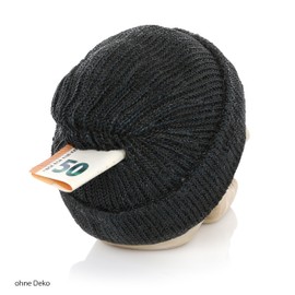 FunX Skull Piggy Bank - Funny Skull Money Box with Fisherman's Hat - 15 x 12 x 10 cm