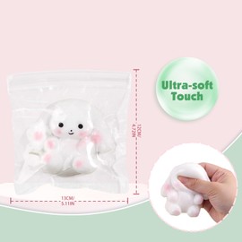 Anboor Bunny Squishies Toys, Soft Sticky Rabbit Kawaii Squeeze Stress Relief Sensory Toys for Adults and Kids, Novelty Fidget Toy for Party Favors