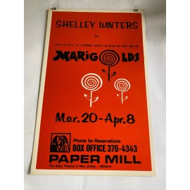VINTAGE "MARIGOLDS" Shelley Winters THEATRE POSTER PAPER MILL PLAYHOUSE NJ