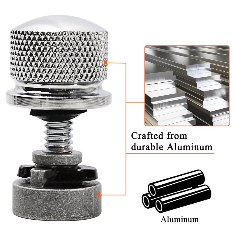FOVPLUE Quick-Release Fender Seat Hardware Kit,1/4″-20 Thread Seat Bolt/Screw and