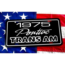 1975 Pontiac Trans Am  License plate tag 75  Firebird T/A