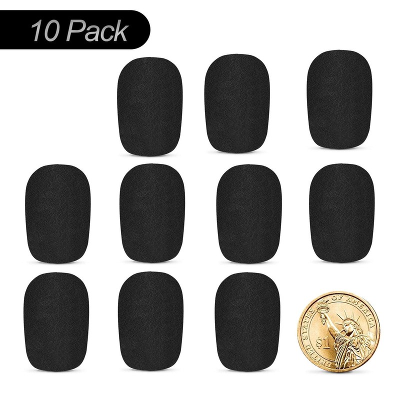 Phinus 10 Pack Lapel Microphone Windscreen, Headset Windscreen, Mic Foam