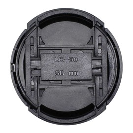 Bxian 2PCS 58mm Black Camera Lens Protective Cover and Anti Lost Retention Strap Filter Cover Plastic Centre Pinch Lens Cap