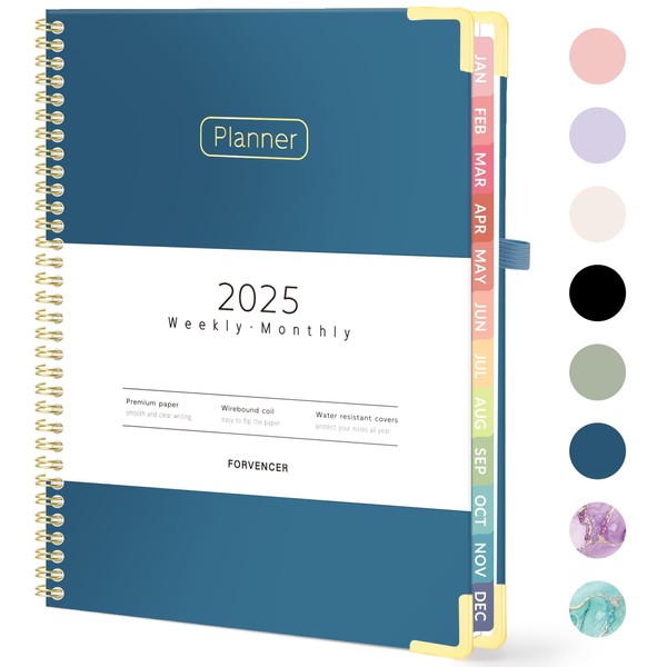 Forvencer 2025 Planner, Hardcover Weekly and Monthly Planner, January 2025