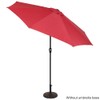 Deezon 9FT Central Umbrella Waterproof Folding Sunshade Wine Red