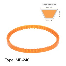 sourcing map 2pcs MB Series Standard Sewing Machine Belts MB480 Motor Triangle V-Belt with Single Tooth for Old Fashioned Household Electric Sewing Machine