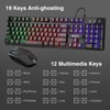 mafiti RK101 Computer Keyboard Mouse Combo Wired, RGB Backlit USB
