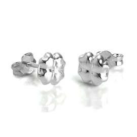 Sterling Silver Four Leaf Clover Stud Earrings