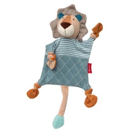 sigikid 38792 Boys' Cuddle Blanket with Blue Dog Design Beige / Blue Comforter Lion