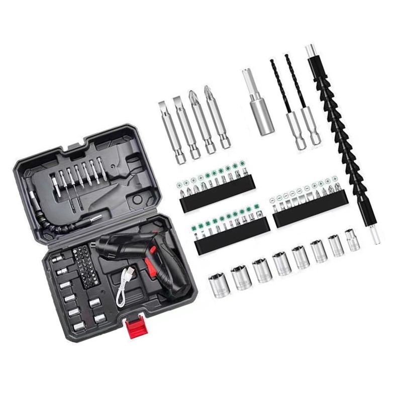 Electric Screwdriver Kit Lightweight Rechargeable Screwdriver with Long and Short