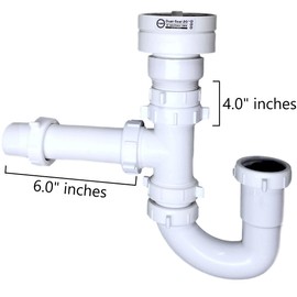 Tuuber Air Admittance Valve Trap Assembly Kit with 1-1/2 inch Tuuber Vent 2x Superior Seal Air Admittance Valve