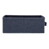 Collapsible Cotton Blend Rectangular Storage Drawer with Handle, Set of