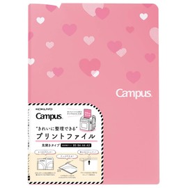 Kokuyo Campus Print File Open Type, Pink Fu-C755LP