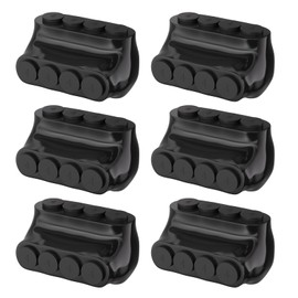 KERWINN 6PCS 4 Port Single-Sided Entry Insulated Multi Tap Connector 4-14 AWG, Electrical Splice Connector, Black Vinyl Coated, Dual-Rated for Copper and Aluminum Wires