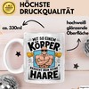 Glatzkopf Männer Tasse Geschenkidee Du Brauchst Keine Haare (Weiß)