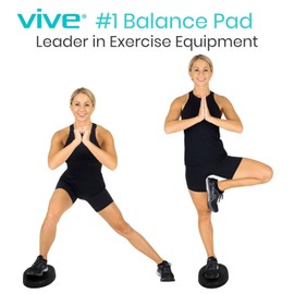 Vive Oval Balance Pad - Wobble Cushion For Physical Therapy And Rehabilitation Equipment - Soft Stability Trainer Foam For Workouts, Yoga, Core Strength And Pilates - Device For Women, Men And Kids