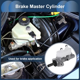 X AUTOHAUX Brake Master Cylinder with Reservoir No.46101TK6305 for Honda Fit 2009-2011 Hydraulic Master Cylinder Aluminum Alloy Plastic 1 Pcs