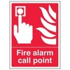 V Safety Fire Alarm Call Point Sign - 150mm x