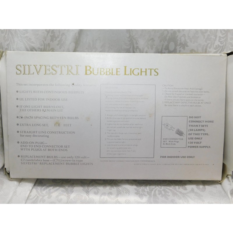 Silvestri ANTIQUE SILVESTRI BLOWN GLASS CHRISTMAS LIGHTS