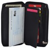 MARSHAL Genuine Leather Checkbook Cover Zippered (RFID Black)