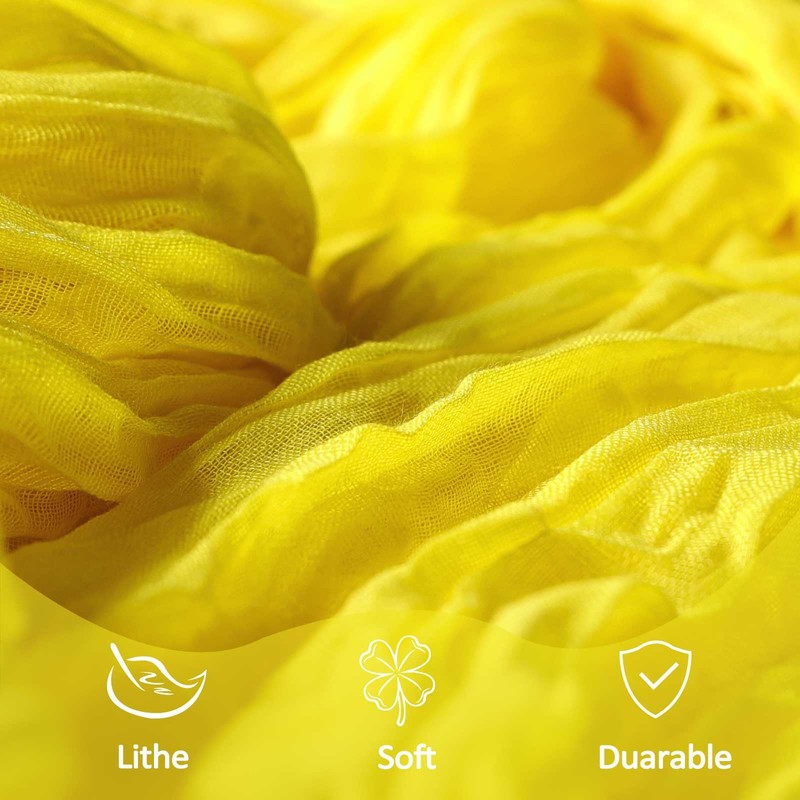 8 Pack Lemon Yellow Cheesecloth Table Runner 10Ft Gauze Cheese