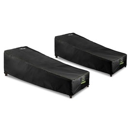Awnic Pack of 2 Garden Lounger Cover Waterproof Protective Cover for Sun Lounger Winterproof Cover Lying Chair Cushion 190 x 65 x 30 cm
