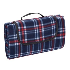 True Face Picnic Mat –Waterproof Foldable Outdoor Blanket for Beach, Camping & Festivals, Sandproof & Portable Travel Rug, Extra Large, Lightweight, Perfect for Trips Navy Check 150x130 cm