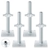 Zonon 4 Pack 12inch Adjustable Leveling Jacks Scaffolding Hollow Screw