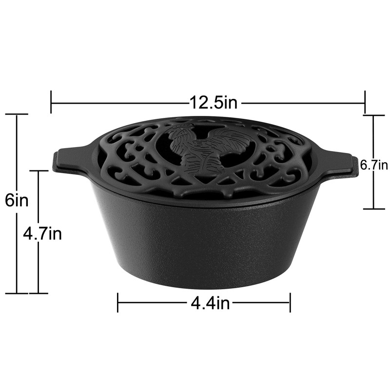 Fire Beauty Cast Iron Chicken Steamer – Add Moisture &